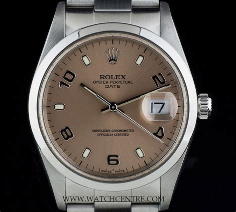 rolex oyster perpetual date salmon 30mm|rolex oyster perpetual models.